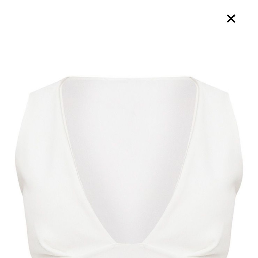 White PrettyLittleThing PLT Scuba Bralette - Picture 3 of 3